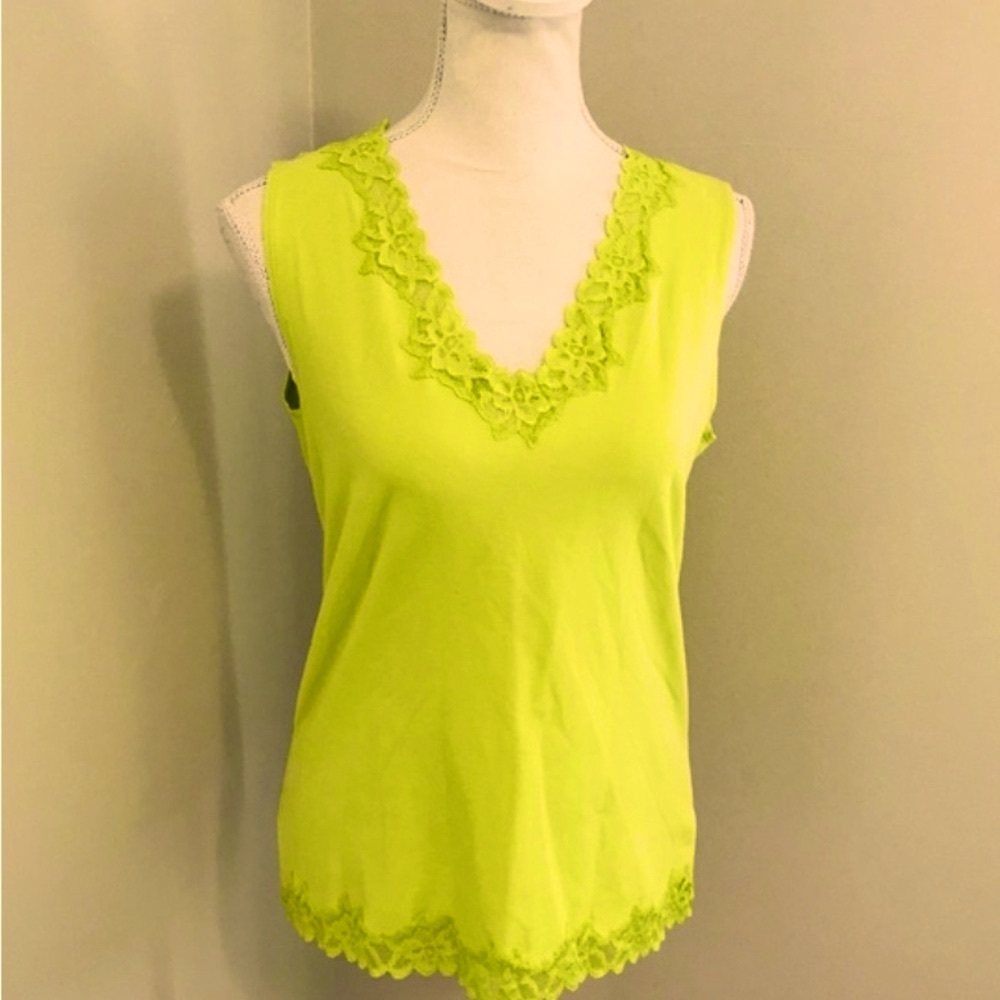 Cold Water Creek Lace Trim Tank